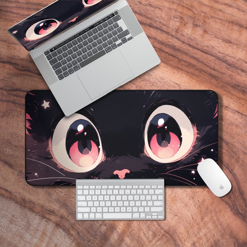 Gaming Accessories Officeworks - Anime Cute Cat Mouse Pad 900x400MM