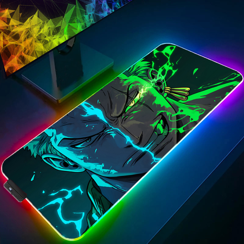 ONE PIECE Zoro Mouse Pad RGB G - Gaming Accessories Led 评论和价格