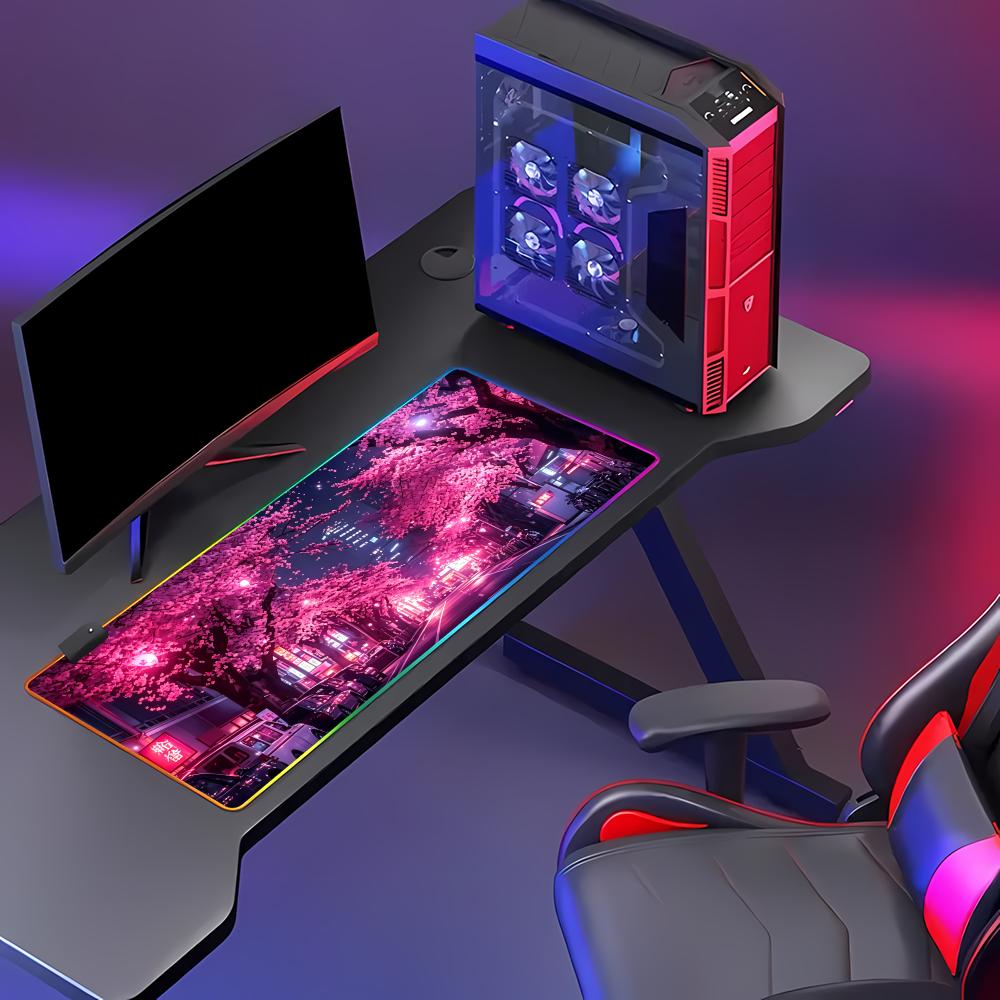 RGB Mouse Pad Japanese Street  - Gaming Accessories Officeworks 评论和价格
