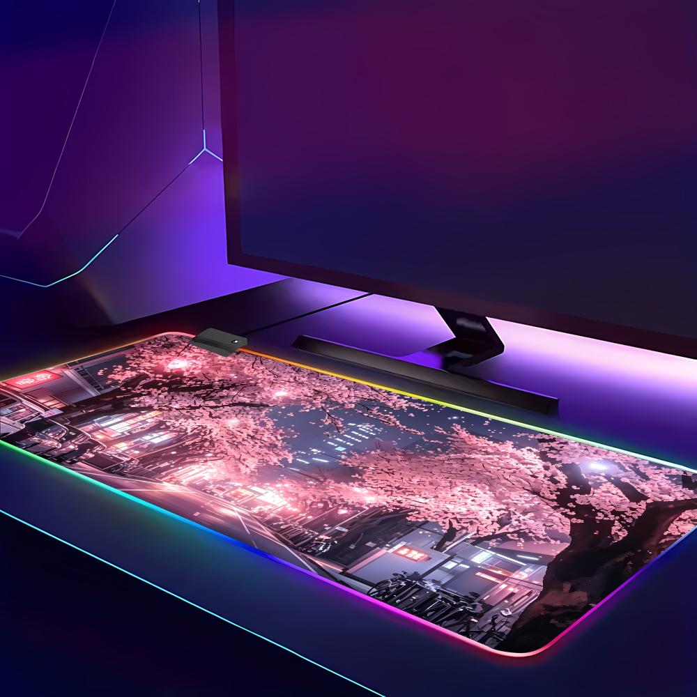 RGB Mouse Pad Japanese Street  - Gaming Accessories Officeworks 评论和价格