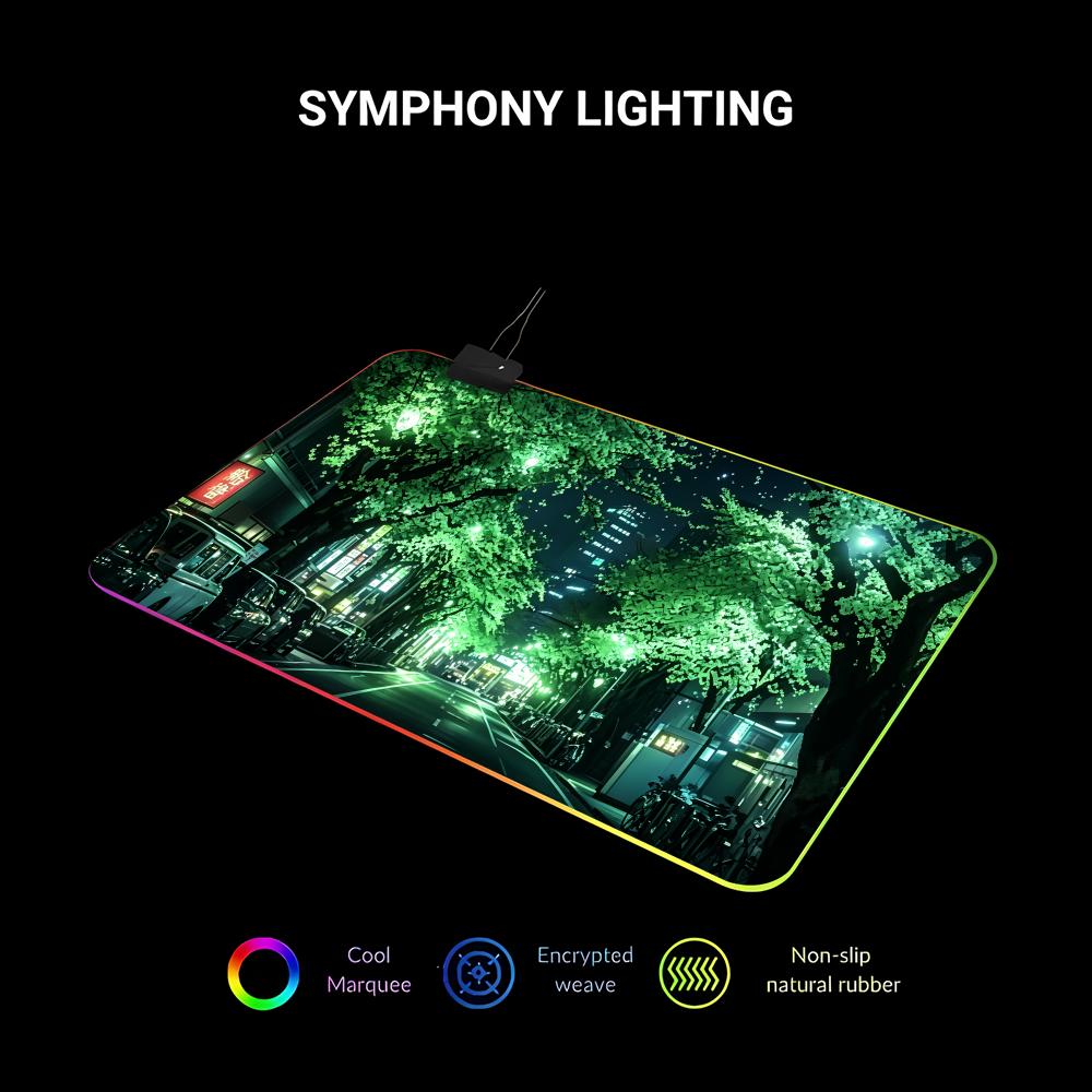 RGB Mouse Pad Japanese Street  - Gaming Accessories Officeworks 评论和价格